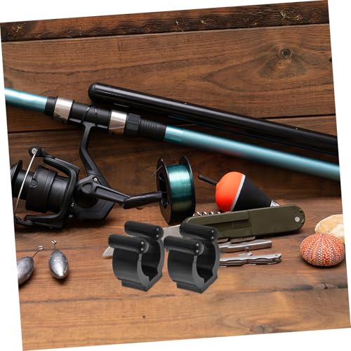 10pcs Wall Mounted Fishing Pole and Pool Cue Holder Clips with Screws Snooker Cue Storage Rack for Organizing Fishing Rods and Easy to Install