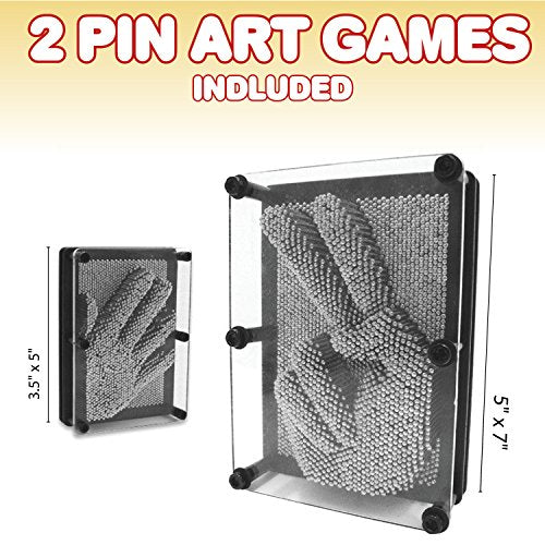 ArtCreativity 3D Pin Art Toy (Pack of 2) – Large 5x7 & Small 3.5x5 Sensory Boards – Fidget & Autism Toys for Kids – Creative Stress Relief Gift for Autistic Children Ages 3, 4, 5, 6, 7, 8, 9, 10