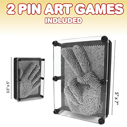 ArtCreativity 3D Pin Art Toy (Pack of 2) – Large 5x7 & Small 3.5x5 Sensory Boards – Fidget & Autism Toys for Kids – Creative Stress Relief Gift for Autistic Children Ages 3, 4, 5, 6, 7, 8, 9, 10