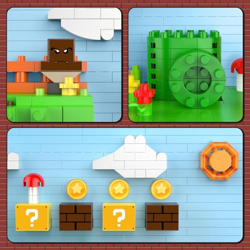 Vziimo Super Player Game Building Sets,Cool Building Blocks Kits for Adults, Openable and Closed 3D Anime Scene Model Creative Idea Gift for Teens 14+ (1528 Pieces) - style: Super Player Game