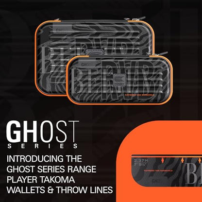 Target Darts Raymond van Barneveld Ghost Series XL Takoma Wallet, Regular – Darts Case, Black/White Storage Cases, Zipper Dart Holder, Professional Accessories – Holds 6 Fully Assembled Darts - style: XL Wallet