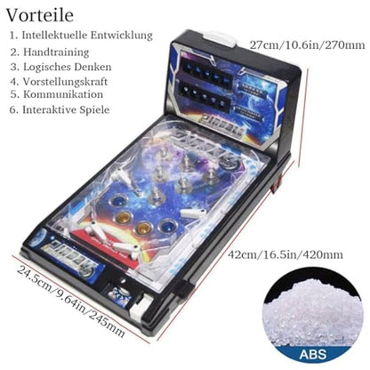Electronic Arcade Pinball Light & Sounds Mini Table Pinball Machine Compact Portable Desktop Game Set Battery-Operated for All Ages Family Fun - size: 27*42*24.5cm