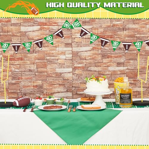 5 Pcs Football Goal Post Decoration Kit Includes 2 Football Field Goal Post Centerpieces 1 Table Runner 1 Mini Ball 1 Pump for Sports Court Theme Birthday Party Decorations Supplies