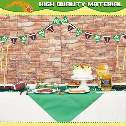 5 Pcs Football Goal Post Decoration Kit Includes 2 Football Field Goal Post Centerpieces 1 Table Runner 1 Mini Ball 1 Pump for Sports Court Theme Birthday Party Decorations Supplies
