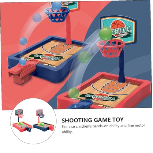 2 Sets Mini Basketball Game Desktop Basketball with Red Blue Hoops Educational Sports Game for Hand-Eye Coordination and Creative Play Fun Indoor Tabletop Activity