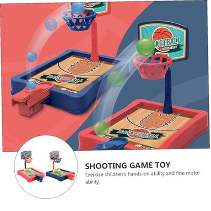 2 Sets Mini Basketball Game Desktop Basketball with Red Blue Hoops Educational Sports Game for Hand-Eye Coordination and Creative Play Fun Indoor Tabletop Activity
