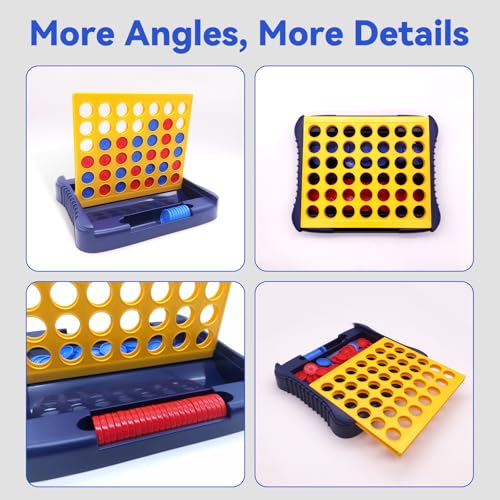 Pup Go 4 in a Row Game Large, Board Game for Kids, Four in a Line, Line Up 4, Classic Family Fun Games for 3 4 5 6 7 8 9+ Year Old Children Boys Girls Adults Yellow (6 Spare Discs Included) - color: Yellow