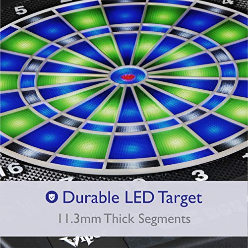 Viper Ion Illuminated Electronic Dartboard, 15.5 in Regulation Target, LED Segments, 48 Games, 8 Players, 6 Darts Included