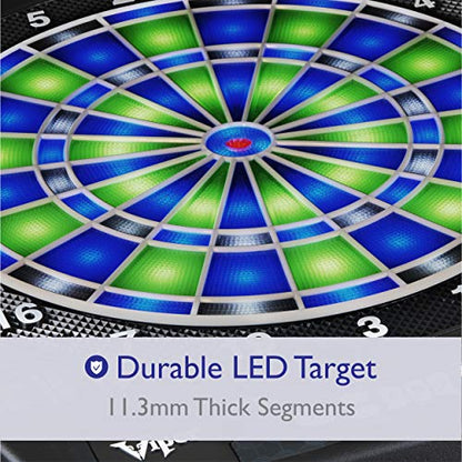 Viper Ion Illuminated Electronic Dartboard, 15.5 in Regulation Target, LED Segments, 48 Games, 8 Players, 6 Darts Included