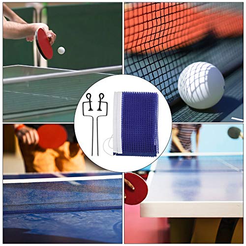 Generic Portable Tennis Table Net, Professional Polyester Net with Metal Bracket and Carry for Indoor Outdoor Table Tennis Replacement Accessories