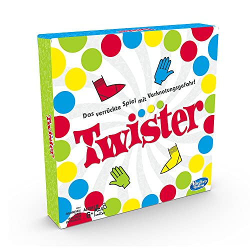 Hasbro Gaming Twister Partyspiel für Familien und Kinder, Twister Spiel ab 6 Jahren, klassisches Spiel für drinnen und draußen - style: Twister Classic