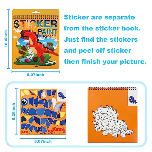 AEAHALY Crafts for Kids Ages 4-8 Paint by Sticker, Reusable Sticker Book for Kids Boys and Girls Birthday Gifts Party Favor (Style2-3P) - style: Style2-3P