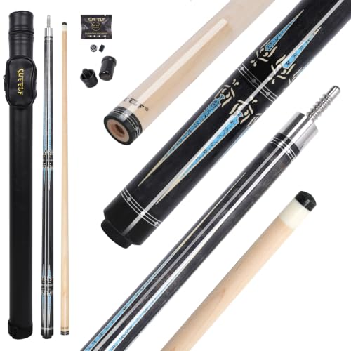 CUEELF Pool Cue Stick,Low Deflection Shaft Billiard Cue Sticks with 1X1 Hard Case,Professional Billiards Ques Sticks with 13mm Tip,19.5/20/21 oz Pool Stick - color: GB-GREY, size: 20 oz