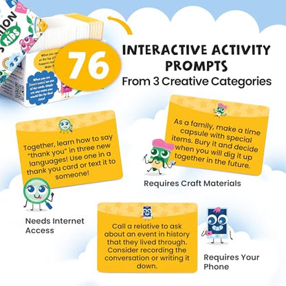 400 Silly Conversation Cards for Kids - 2.5" x 1.75" Cards with Interactive Activities and Funny Questions for Kids - Great for Hanging Out at Home, Long Road Trips, and Family Dinner Quality Time