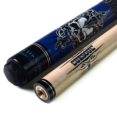 CUESOUL 58 inch 1/2 Maple Pool Cue Stick Kit-Rockin Series - color: G405, size: 21oz
