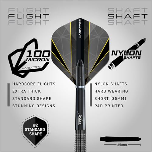 RED DRAGON Darts – Seren Onyx Series - 90% Tungsten Professional Soft tip Darts Set with Dart Flights and Dart Shafts (Stems) - Available in Four Styles - style: Seren 2