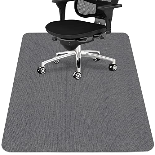 Sycoodeal Office Chair Mat for Hardwood Floor,Office Computer Gaming Chair Mat for Tile Floor,Large Floor Protector Rug,Anti-Slip,Easy to Clean,Grey(48"x55") - color: Grey (1 Pack), size: 48*55"