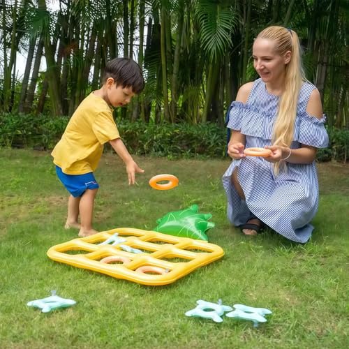 Enjoyable Outdoor Inflatable Pineapple Shaped Goal Game Featuring Meet Disk Outline for All Ages Holiday Pool Float Games