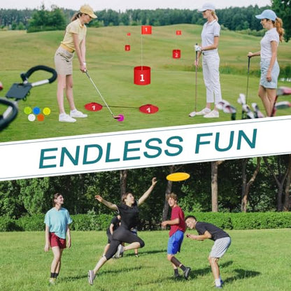 Golf Yard Bucket Games 3 Holes Golf Practice Game with Flag, Golf Chipping Game for Kids and Adults Outdoor, Indoor, Park, Beach, Backyard, Lawn - size: 3 SET