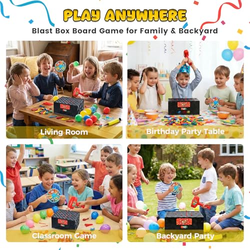 LovesTown Balloon Pop Game, Blast Box Board Games for Family Night Juegos De Mesa Birthday Gifts Party Supplies for Adults and Kids