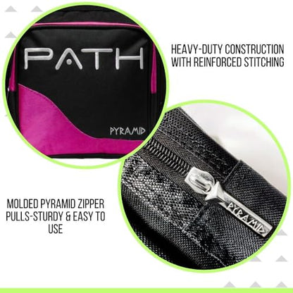 Pyramid Path Pro Deluxe Single Bowling Ball Tote - Holds One Ball, One Pair Shoes Up to Mens 15 - color: Hot Pink