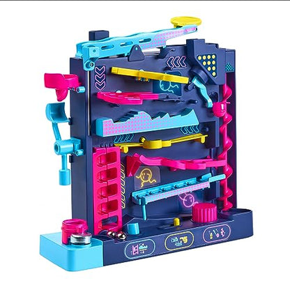 TOMY Screwball Scramble Level Up Marble Maze - Vertical Beat-The-Clock Marble Run Game - Skill & Dexterity Challenge - 1–4 Players - Ages 5+ - style: Screwball Scramble Level Up