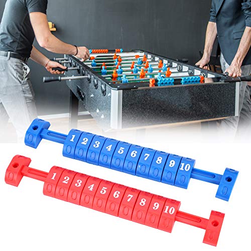 Foosball Score Counter,2pcs Table Football Counter,2pcs/Set Table Football 10 Numbers Scoring Score Counter Indicator Red & Blue