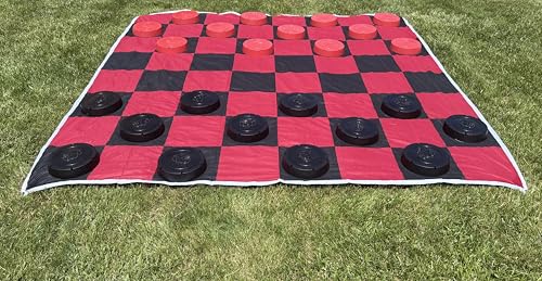 Giant Checkers Game Set – Fun for Backyard, Parties & Family Game Night