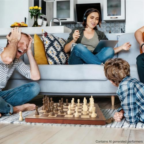 17" Magnetic Wooden Chess Set for Adults Kids, Chess Board Games with Magnetic Pieces & Extra Queens, Folding Portable Travel Large Unique Chess Sets for Tournament Professional Beginner - size: 17 Inches