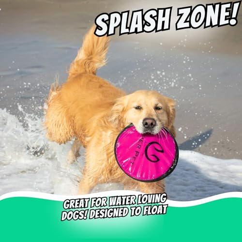 Hyper Pet Flippy Flopper 9" Flying Disc Soft Dog Toy, Floats in Water & Safe on Teeth, for All Breeds, Pack of 5 (Colors May Vary) - size: 9" Pack of 5