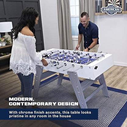 American Legend Manhattan 54” Foosball Table, Modern Design, Chrome Steel Rods, Built‑in Scoring & Soft Grip Handles