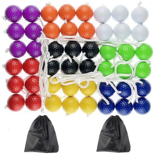 24 Pack Ladder Balls Ladder Toss Balls Replacement with Storage Bag for Toss Match (8 Colors)