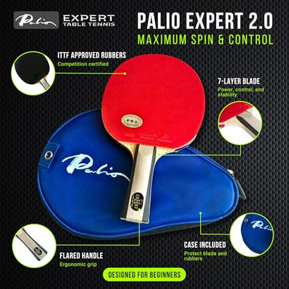 Palio - color: Grey Handle, Red/Black Rubbers