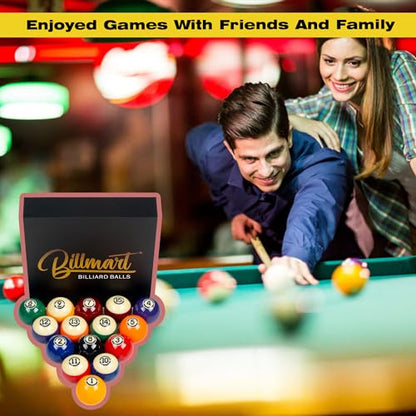 Billmart Premium Billiard Balls Pool Table Accessories 2-1/4" Regulation Size 16 Pool Balls Billiard Set | Premium - color: Tournament Premium
