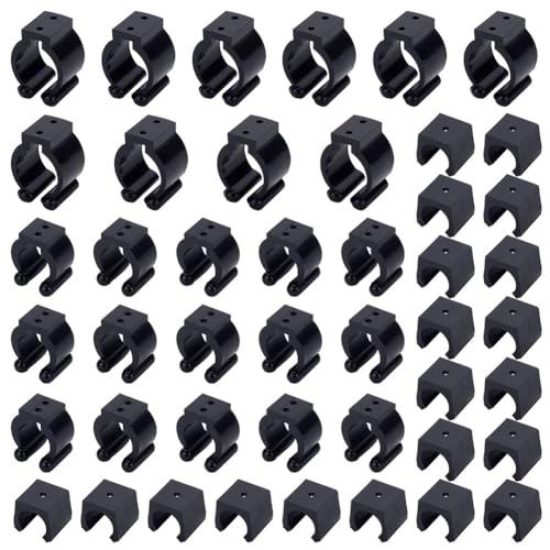 INFUNLY 45 Pieces Pool Cue Holder Clips 3 Sizes Wall Mounted Fishing Rod Clips Billiards Cue Rack Clamps Snooker Cue Locating Clips for Fishing Pole Storage Billiards Cue Snooker Cue