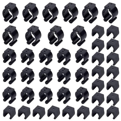INFUNLY 45 Pieces Pool Cue Holder Clips 3 Sizes Wall Mounted Fishing Rod Clips Billiards Cue Rack Clamps Snooker Cue Locating Clips for Fishing Pole Storage Billiards Cue Snooker Cue