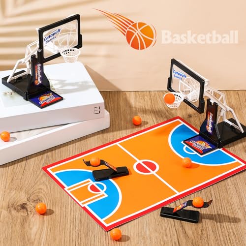 VioraWhite 16 Pack Basketball Game Toys Tabletop Basketball Shooting Game Mini Desktop Basketball Game Gift Desk Games for Adults Office Relax Reduce Stress Basketball Prize Party Favors Birthday Gift - color: Black