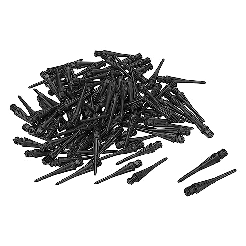 PATIKIL Plastic Dart Tips 2BA Thread Soft Dart Tips Replacement Plastic Tip Soft Tip Dart Accessories - color: Black
