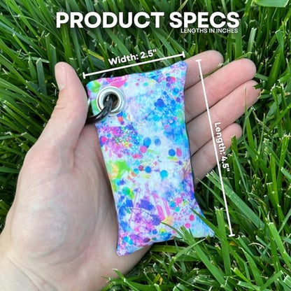 HYZER HOUND DISCS Disc Golf Chalk Bag | Dry Your Hands in the Heat of Summer | Attaches to Bag with a Carabiner | Improve Your Hand Grip for Consistency | Essential Disc Golf Accessories | Chalk - color: White Splatter