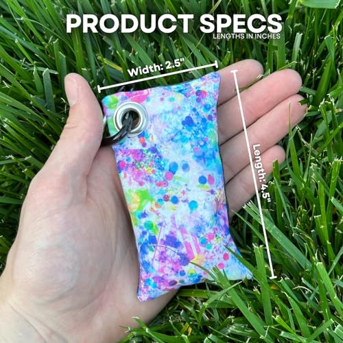 HYZER HOUND DISCS Disc Golf Chalk Bag | Dry Your Hands in the Heat of Summer | Attaches to Bag with a Carabiner | Improve Your Hand Grip for Consistency | Essential Disc Golf Accessories | Chalk - color: White Splatter