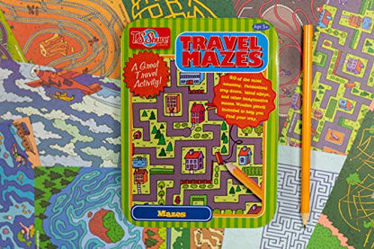 TS Shure by Bendon Travel Games Mazes Mini Activity Tin with 20 Illustrated Activity Sheets and Pencil and Tin 50438 - style: Travel Games Tin