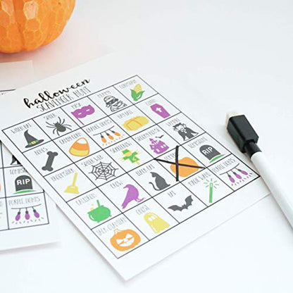 Scavenger Hunt Games for Kids, Set of 20 | Outdoor or Indoor, Road Trip Travel Activities, Includes Dry Erase Marker and Cards, Family Game Night, Variety Pack