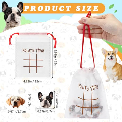 Sotiff 36 Sets Dog Tic Tac Games for Kids Dog Party Favors Goody Bag Stuffers Classroom Exchange Gifts Outdoor Indoor Activities for Adults Kids School - style: Dog