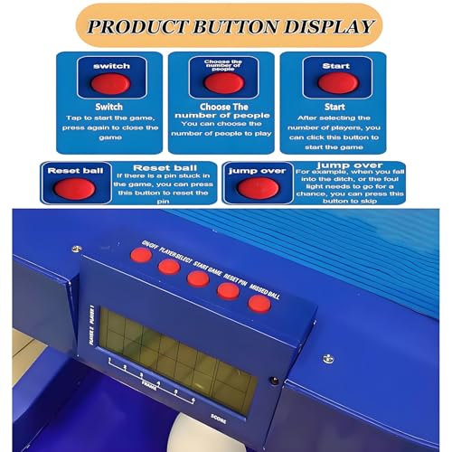 200cm Indoor Bowling Ball Sports Machine,Portable Electric Bowling Set,Foldable Electronic Bowling Alley Game with LED Scoreboard,Automatic Reset