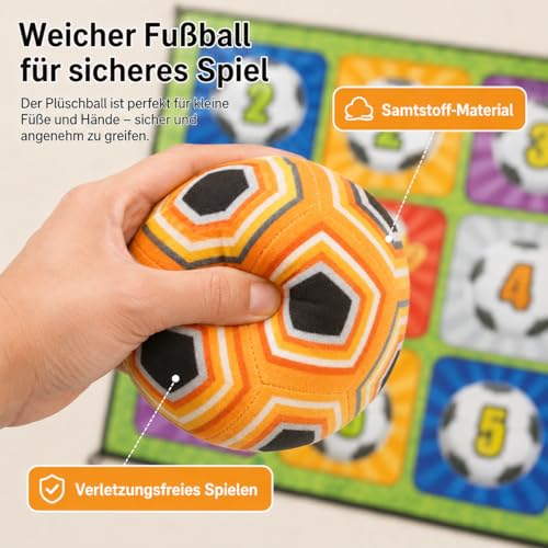 Qianly Tacky Practice Mat Target Game, Childrens 150x150cm, Soft Material Soccer Practice Mat for Kids 7-14 Years, Indoor Outdoor Soccer Set