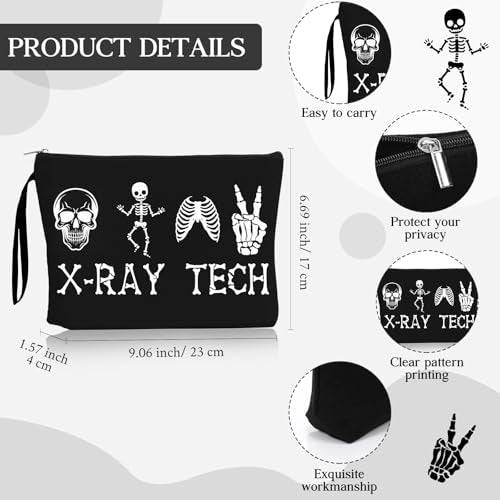 Sieral 2 Pcs Animal Lover Bag Gift for Women Travel Canvas Tote Portable Zipper Pouch Canvas Reusable Grocery Tote - style: X-ray