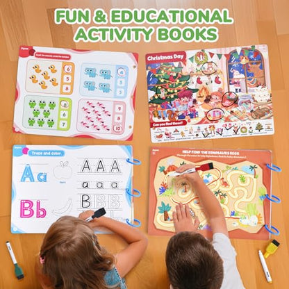 JoyCat Preschool Learning Activities Set (2-Pack) – Seek & Find Game Books and Letters Numbers Handwriting Practice Tracing Workbooks for Toddlers & Kids, Birthday Gifts for Girls and Boys Ages 3-5 - style: 6. Seek & Find+Trace & Write