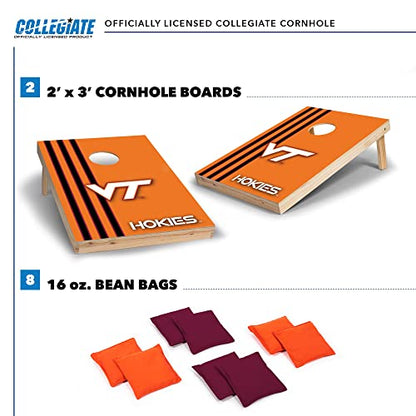 2' x 3' Solid Wood Cornhole Set with Direct Print HD Team Graphics – Great Gift for Any NCAA Fan! Bean Bag Toss Family Outdoor Games
