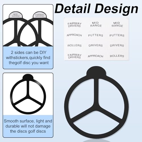 Disc Golf Bag Dividers 5-Pack - Universal Fit Disc Separators for Backpack Bags | Protects & Organizes Discs | Fits Innova, HIMAL, MVP Cell, Dynamic Discs Cadet Bags