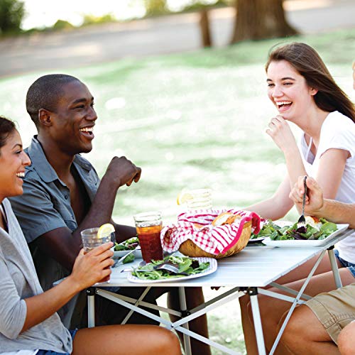Coleman Outdoor Folding Table, Sturdy Aluminum Camping Table with Snap-Together Design, Seats 4 & Carry Bag Included, Great for Camping, Tailgating, Grilling, Hunting, Outdoor Dining & More